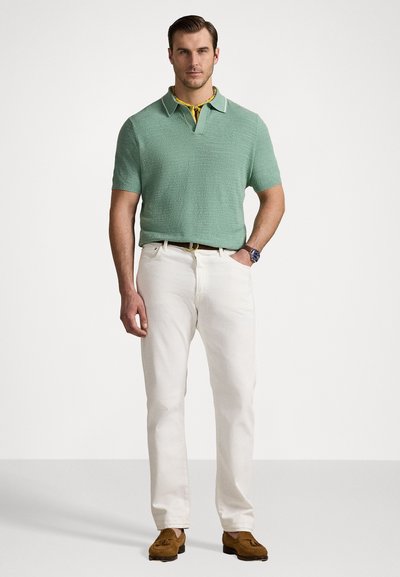 Polo Ralph Lauren Big & Tall TEXTURED COTTON-LINEN SWEATER - Polotričko - faded mint