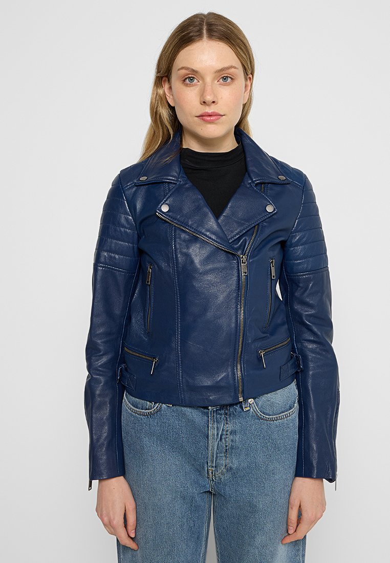 Lee Cooper Leren jas blauw Lee Cooper Leren jas blauw