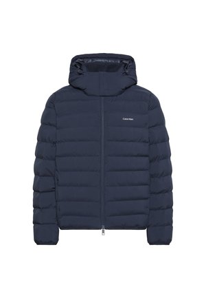 Calvin Klein, HOODED PUFFER - Ľahká bunda - dark sapphire