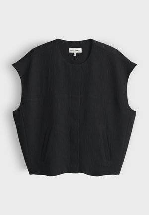 OPUS PANTS, RELAXED FIT CRINKLE LOOK - Smanicato - black