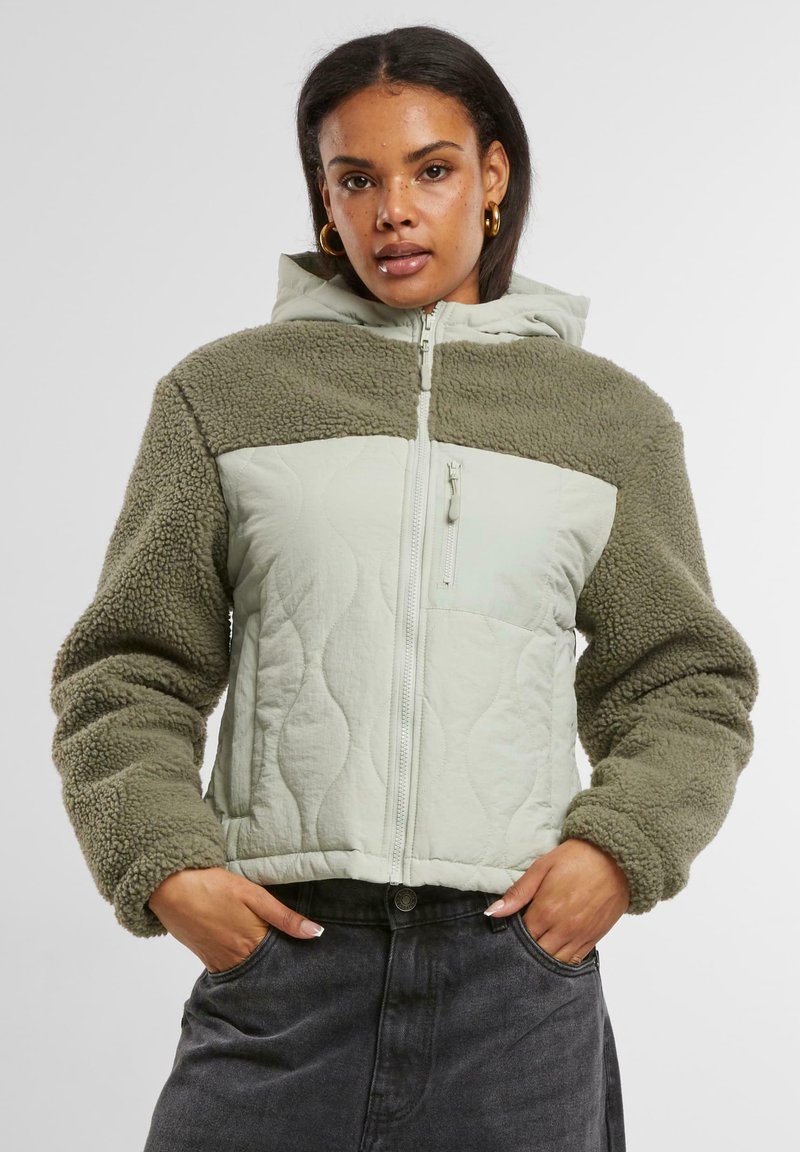 Urban Classics - CRINKLE - Veste d'hiver - palegreen stonegreen, Agrandir