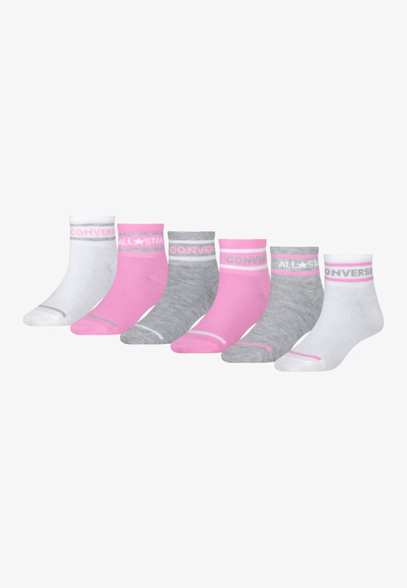 Converse WORDMARK ANKLE UNISEX 6 PACK - Calcetines - pink