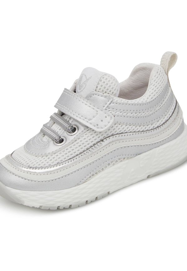 Lauflernschuh – weiß silber
