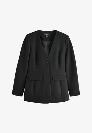 Next, REGULAR FIT - V-NECK COLLARLESS BLAZER . - Blazer - black
