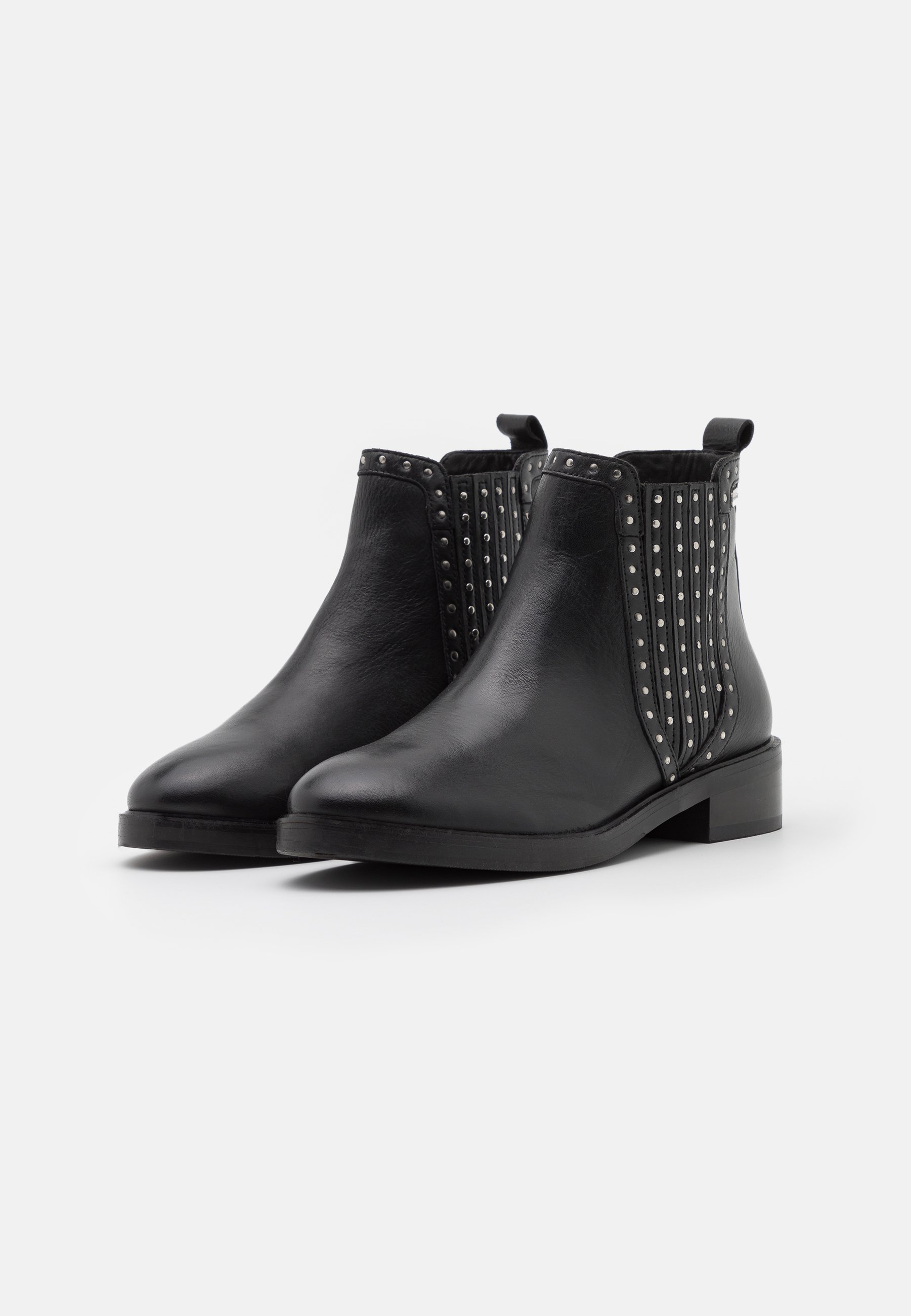 raid apple black studded chelsea boots