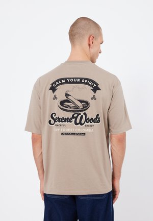 Pier One Camiseta estampada - stone