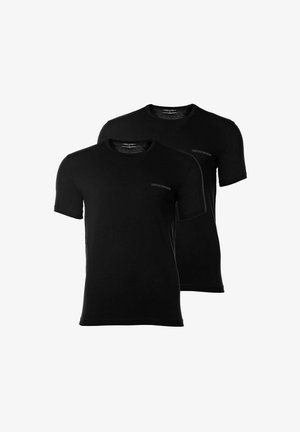 Emporio Armani, 2ER PACK RUNDHALS REGULAR FIT LOGO - T-shirts basic - schwarz