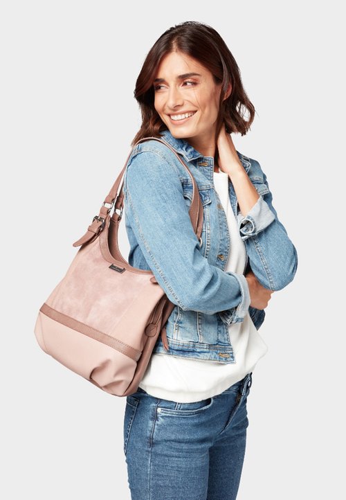 TOM TAILOR LARI WINTER FLAP BAG NO ZIP - Schoudertas - mixed cognac/cognac