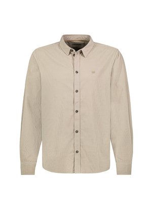 LANGARM MIT KNOPFLEISTE UND DEZENTER STICKEREI - Shirt - beige