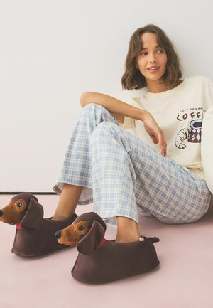 Next, DACHSHUND DOG MINI BOOT SLIPPERS - Slippers - brown