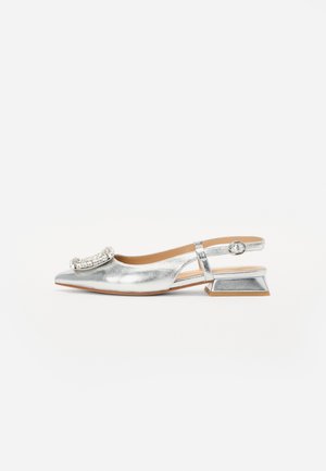 Slingback ballet pumps - silver coloured