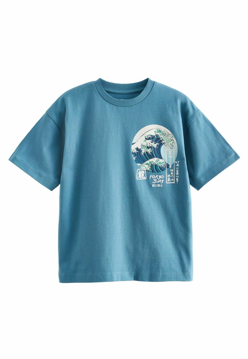 Next RELAXED FIT SHORT SLEEVE GRAPHIC STANDARD - Printtipaita - teal