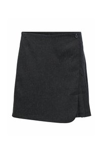 Gonna di jeans - dark grey melange