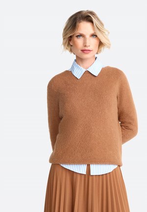 Rich & Royal MIT RUNDHALSAUSSCHNITT - Jumper - caramel spice