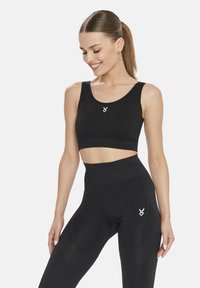 Cardio Bunny - CHILL CROP - Top - black Miniatuurafbeelding 1