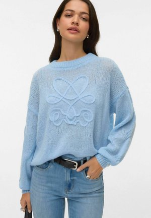 PULLOVER VMVILLA - Pullover - cashmere blue