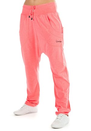 Tracksuit bottoms - neon coral