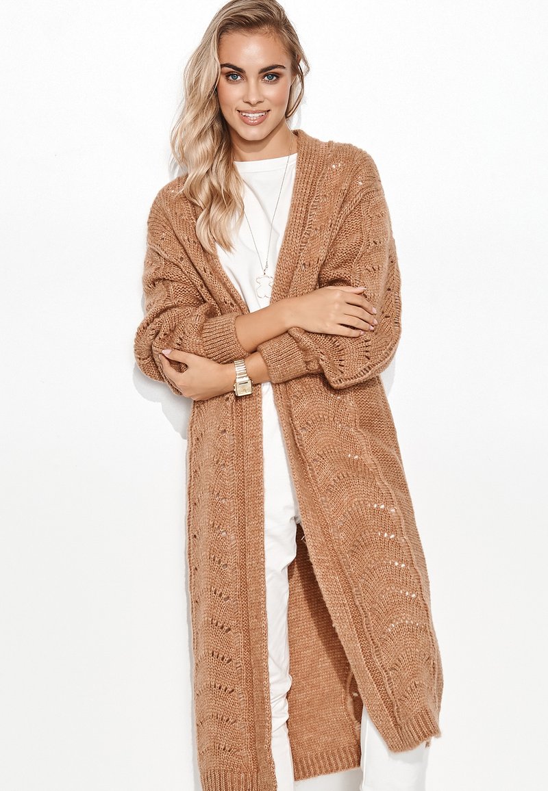 Damen Strickjacken | Makadamia BEZ GUZIKÓW Strickjacke ochra/ocker - ST32172 Damen Strickjacken | Makadamia BEZ GUZIKÓW Strickjacke ochra/ocker - ST32172