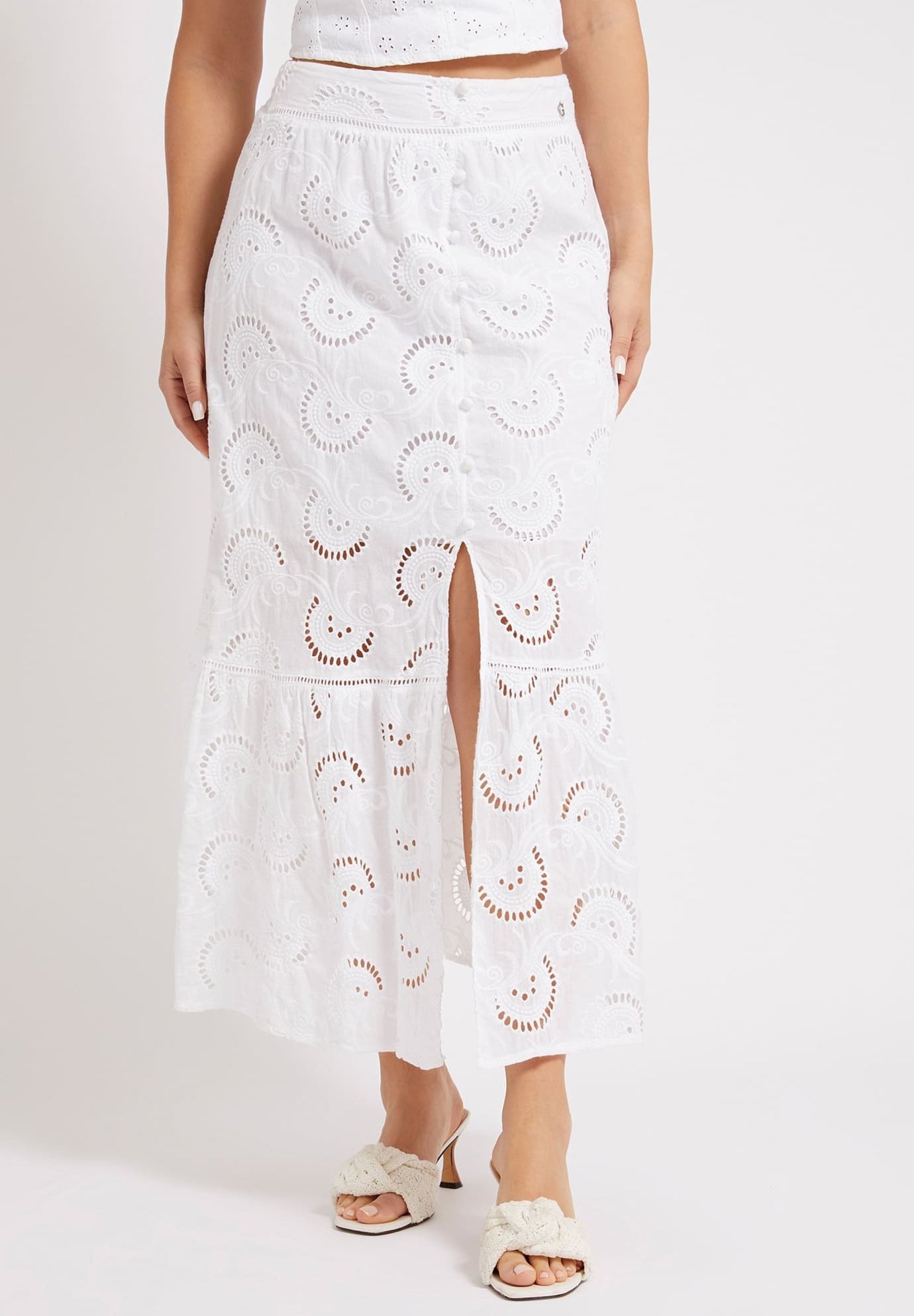 Guess gonna bianca in pizzo sangallo tatiana. Donna