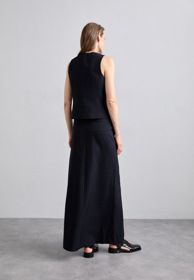 DESIGNERS REMIX SCOTT LONG SKIRT - Falda larga - navy