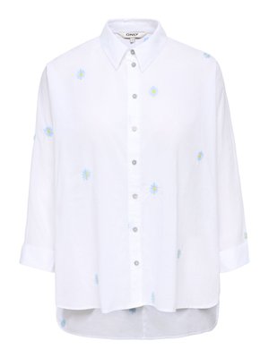 ONLY, ONLNEW LINA GRACE LS EMB SHIRT NOOS WVN - Blúzka so zapínaním na gombíky - bright white
