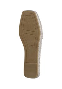 Rubber sole with a braided jute accent. The sole is light brown, flat, with a textured finish and size marking "40" near the edge.