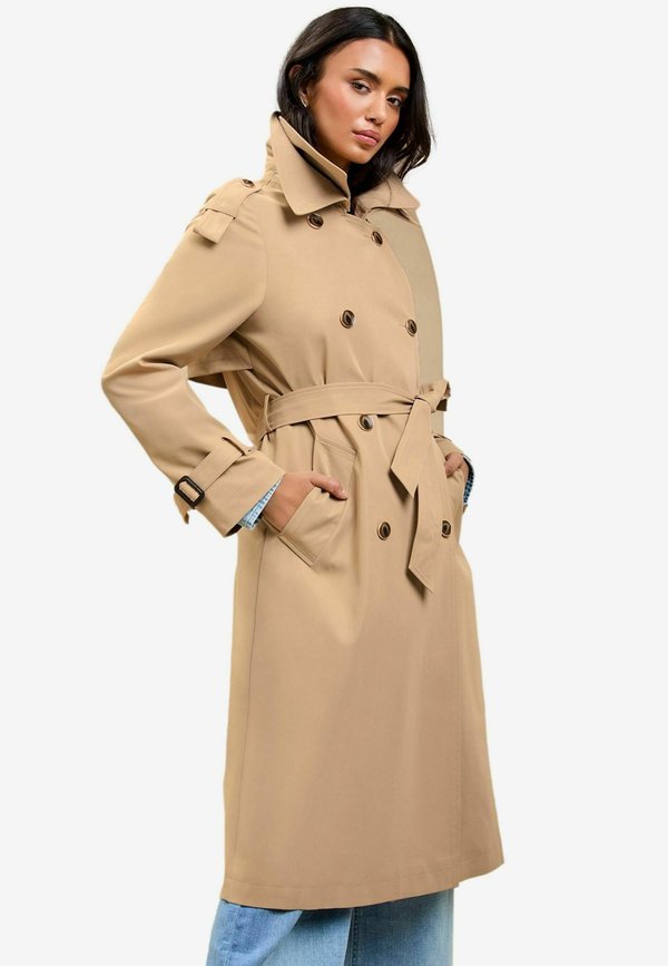 DOUBLE COLLAR  - Trenchcoat - camel