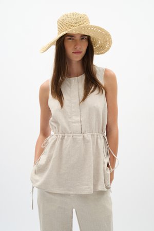 InWear ROWANIW DRAWSTRING TOP - Felső - ecru