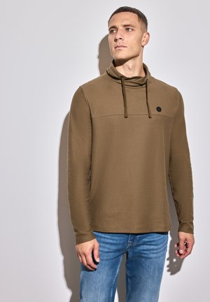 FUNNELNECK STRUKTUR - Longsleeve - braun