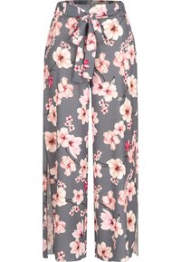 MIT BLUMEN  - Trousers - grey