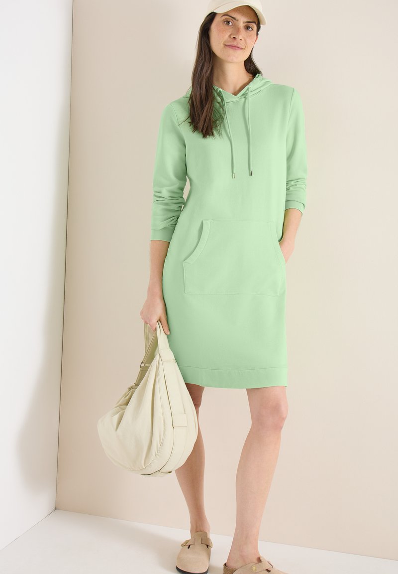 Cecil KNIELANGES KLEID MIT KAPUZE - Day dress - juicy lime/green - Zalando Cecil KNIELANGES KLEID MIT KAPUZE - Day dress - juicy lime/green - Zalando