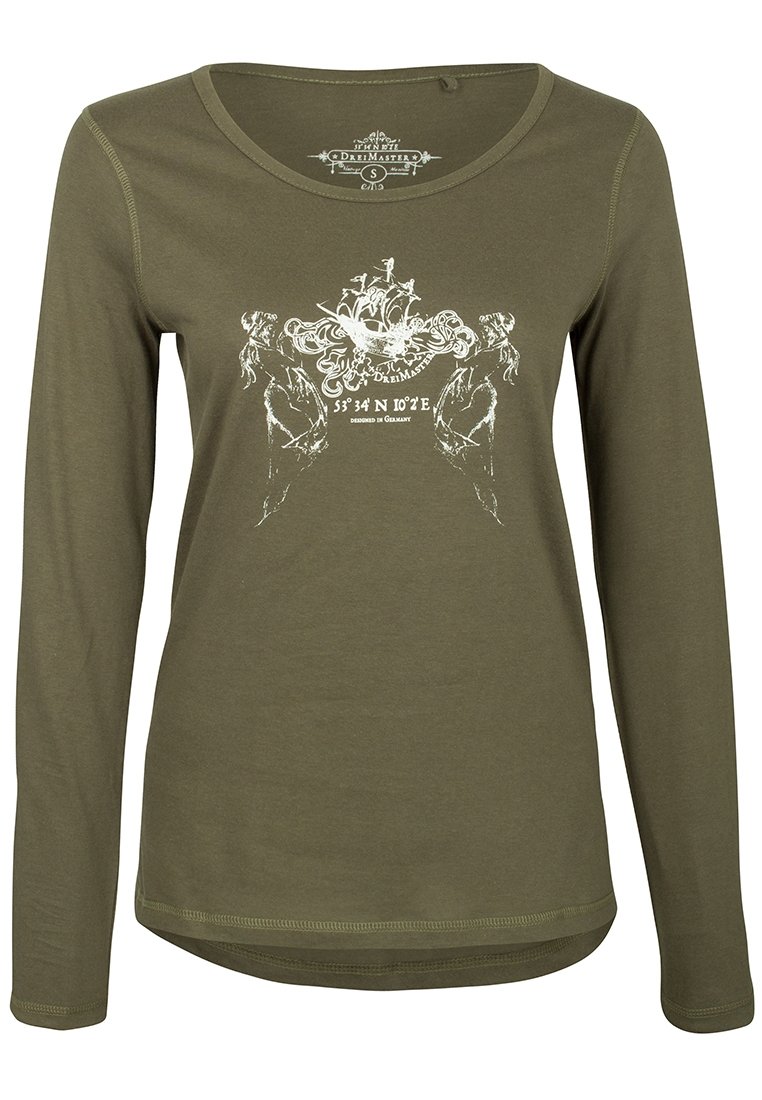 dreimaster Longsleeve olijfgroen
