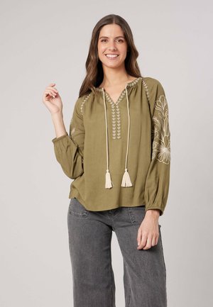 DEELUXE, DEELUXE ORIGINAL BLUSE NATASSIA - Blouse - helles kaki