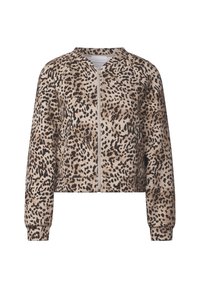 Street One Studio Damen Leo Teddy-Jacke - Animal Print Stehkragen Jacke