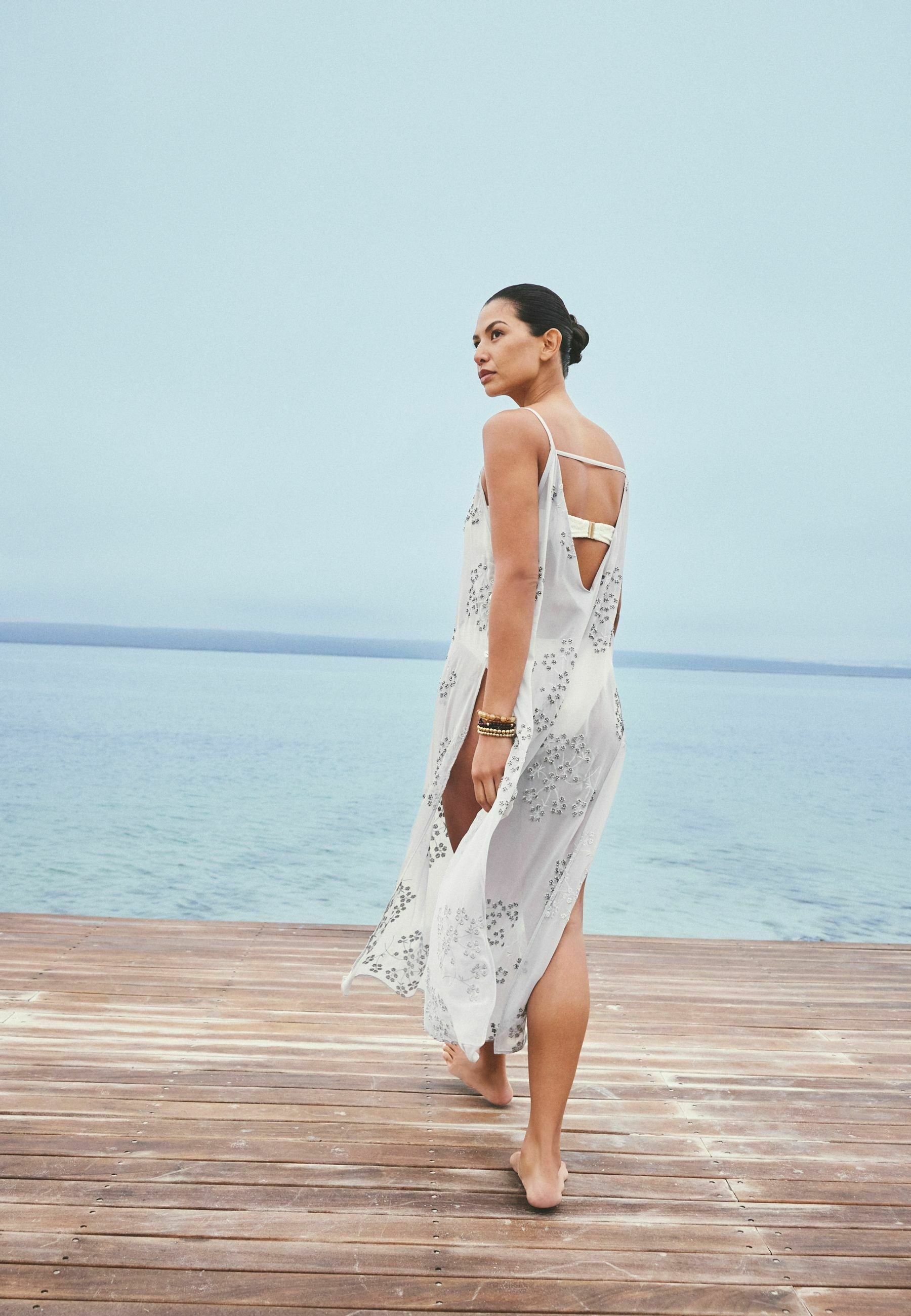 summer dress for the beach Citrus Garden Midi Dress  Blue Magnolia