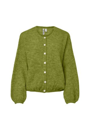 Pieces, PCALLIE LS O-NECK KNIT CARDIGAN MWA BC - Gilet - woodbine detail melange