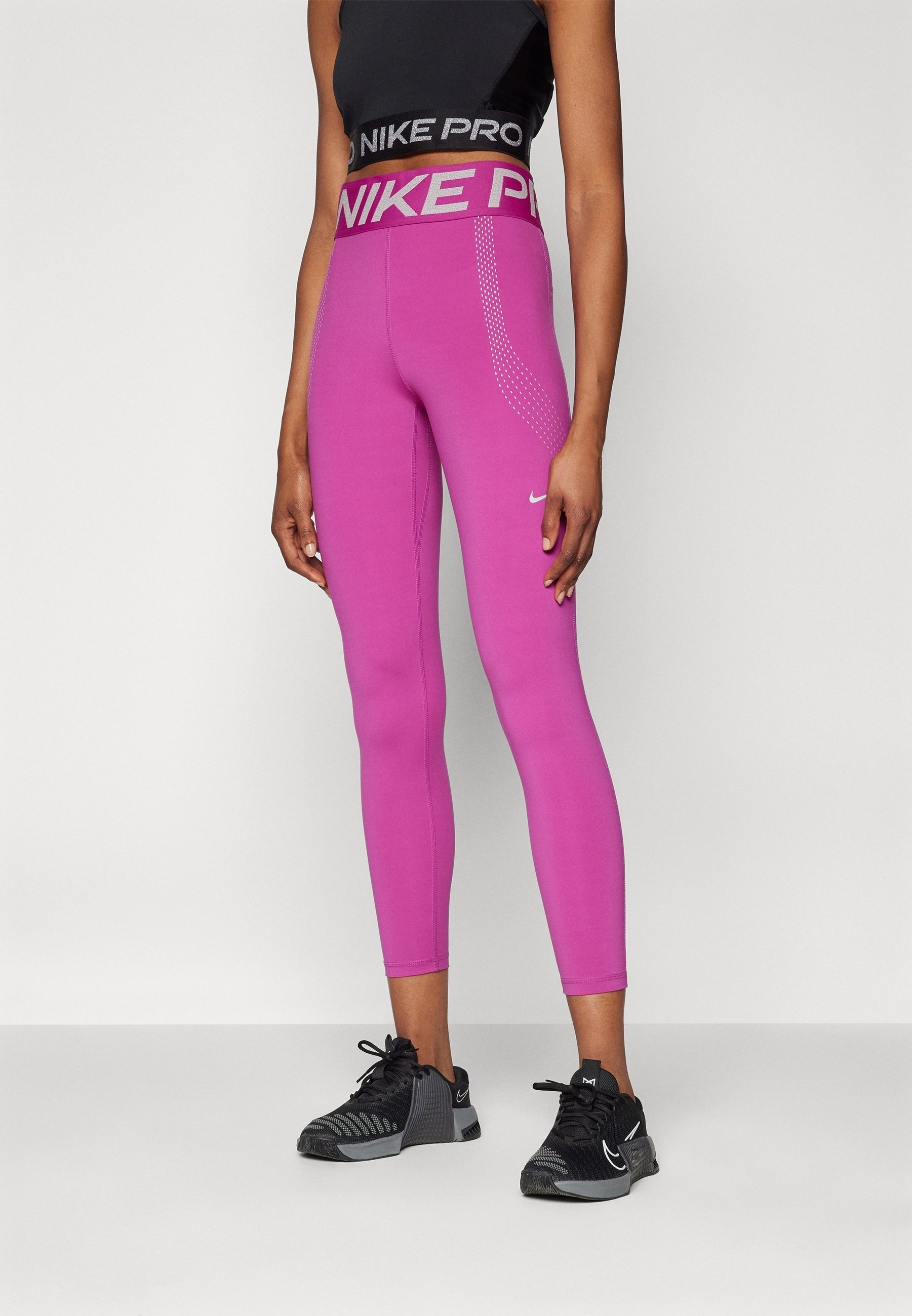 pink and purple nike leggings
