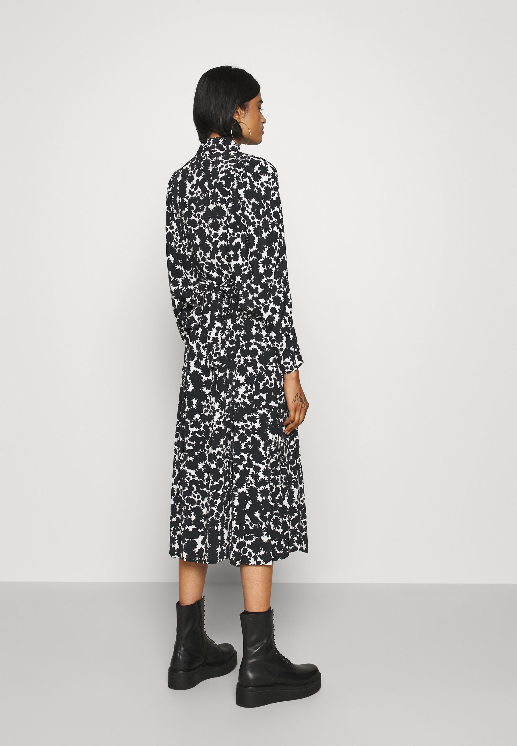 spot pleat shirt dress topshop