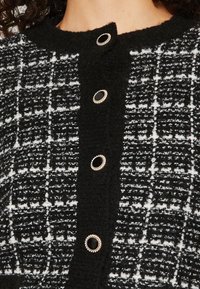 VILA VIAUDREY CHECK - Cardigan - black/white