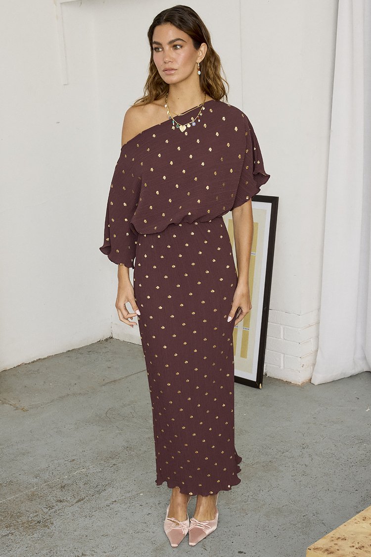 Never Fully Dressed TILLY DRESS - Cocktail dress / Party dress - brown -  Zalando.ie
