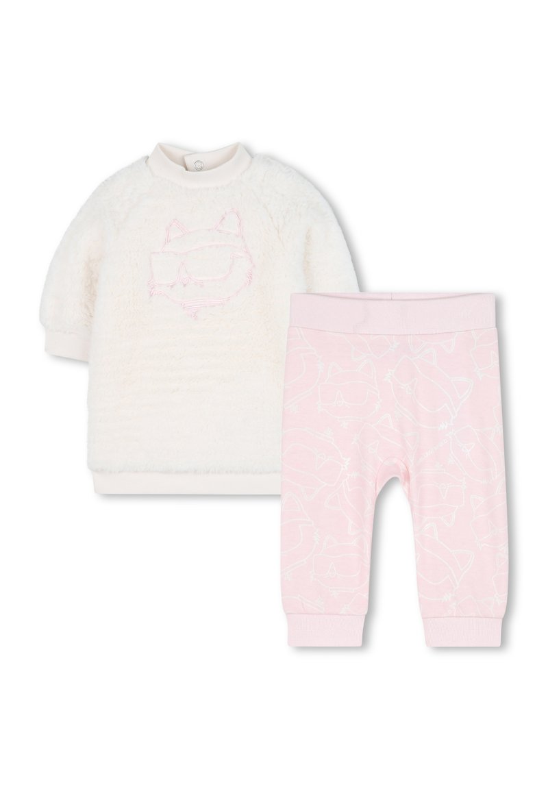 KARL LAGERFELD KIDS SET - Joggebukse - off-white/pink