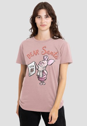 WINNIE THE POOH DEAR SANTA FROM PIGLET - Print T-shirt - pink