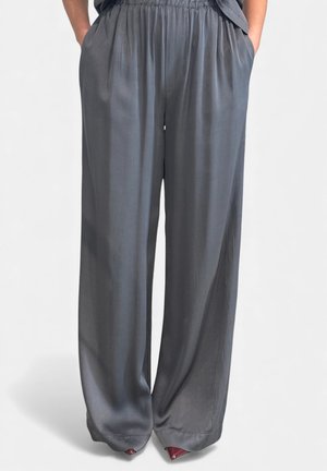 CON ELASTICO FLUIDO - Pantaloni - grigio