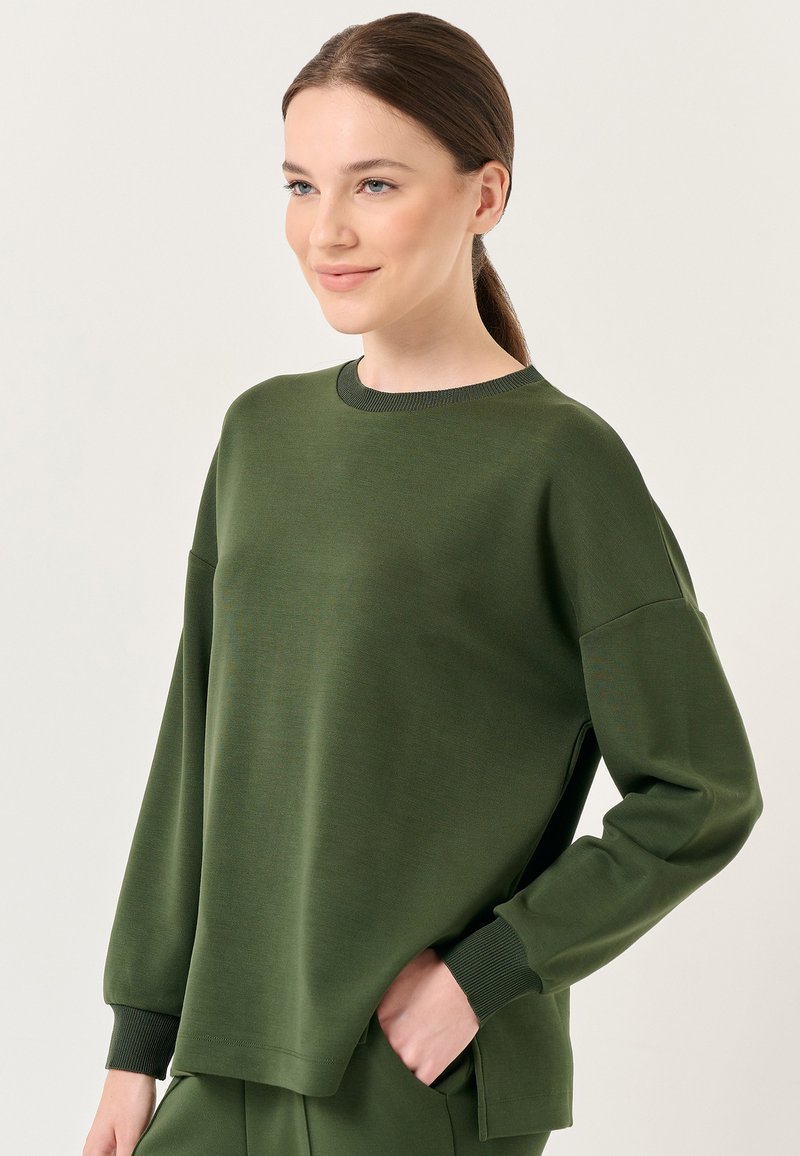 Jimmy Key CREW NECK LONG SLEEVED  - Felpa - khaki