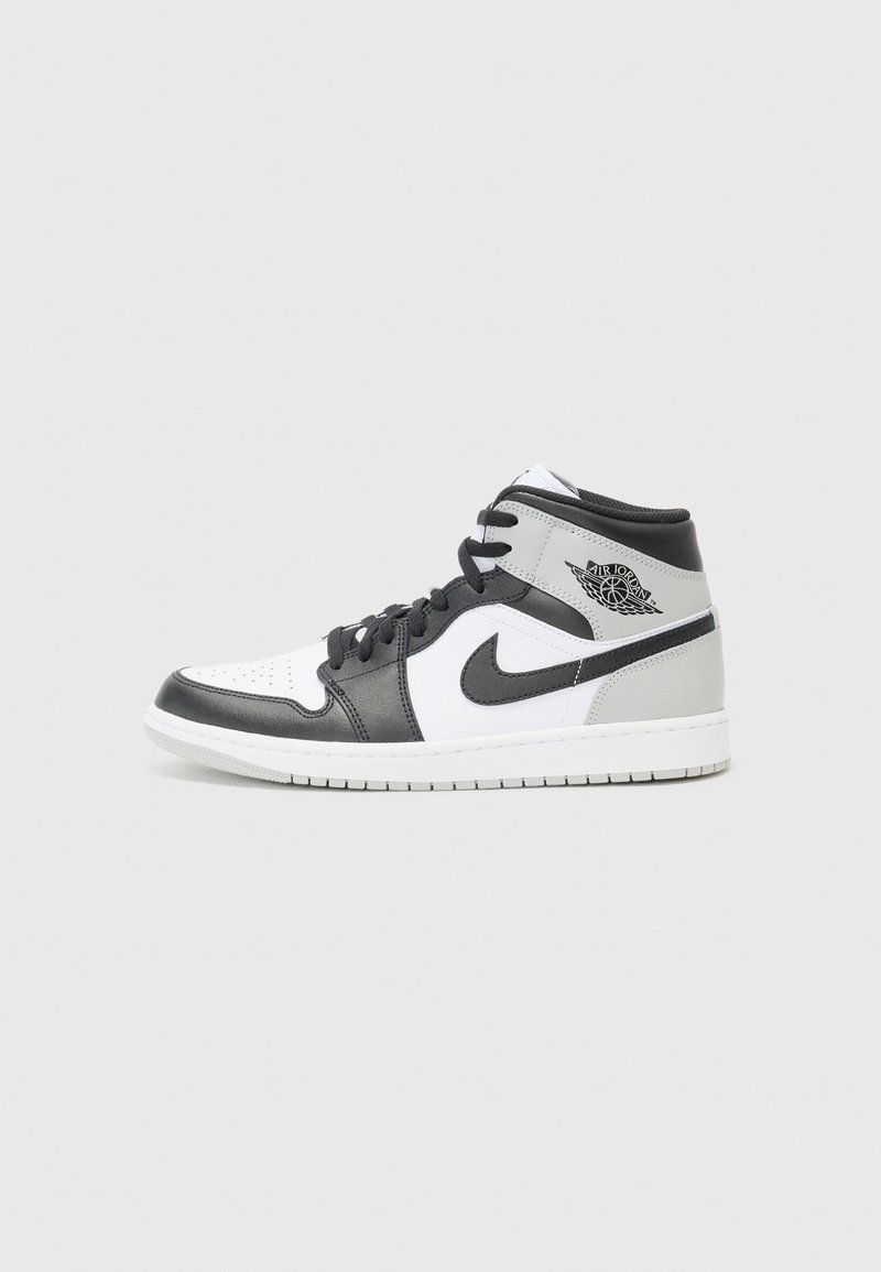 Jordan - AIR JORDAN 1 MID - High-top trainers - white/black/lt smoke grey, Enlarge