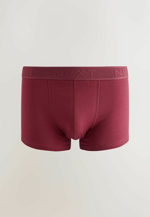 Burgundy boxershorts i mjuk bomull med ett elastiskt midjeband med varumärke. Har en formad påse och släta kanter.