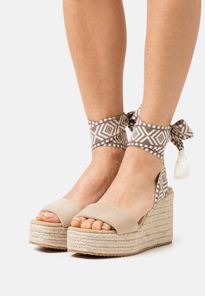 LOU - Sandalias con plataforma - beige