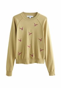 REGULAR FIT - SOFT TOUCH CREW NECK - Pulóver - citrine yellow pheasant embroidered