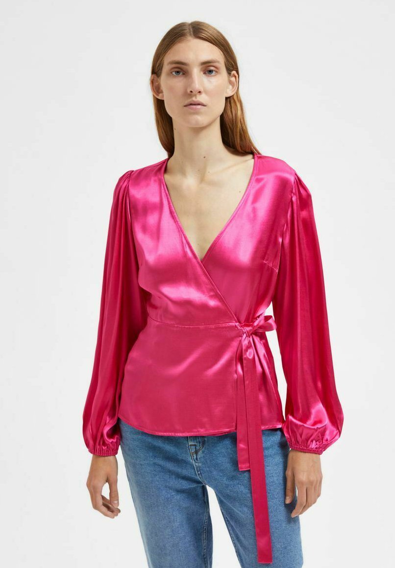 Blouse Brillante Pfeffinger Femme T.46 (EU) – Vert/jaune/rose – Coupe Ample