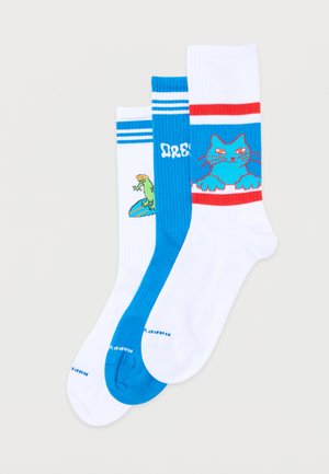 CAT DREAMY LIZARD SNEAKER SOCKS UNISEX 3 PACK - Chaussettes - multi-coloured